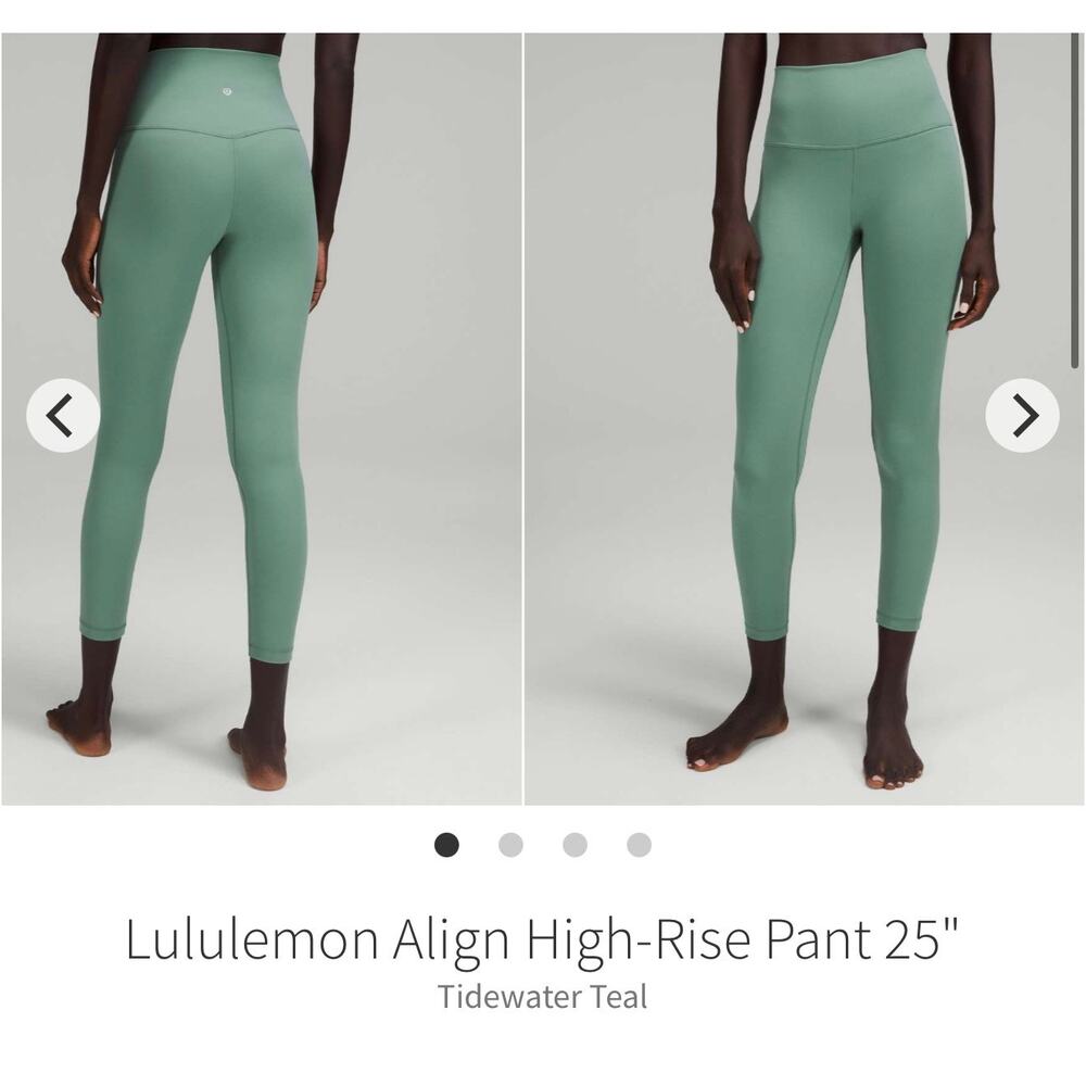 Lululemon Align High-Rise Pant 25" Tidewater Teal sz 14 EUC